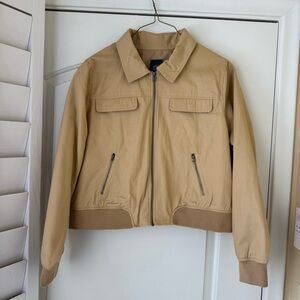Wild Fable Tan Zipper Closure Front Pockets snap zip Jacket XXL